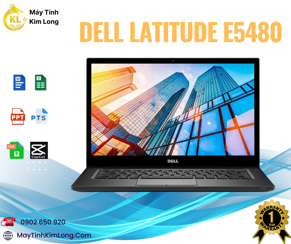 Laptop Dell Latitude E5480/I5-6200U/Ram 8GB/SSD 256GB/14 HD