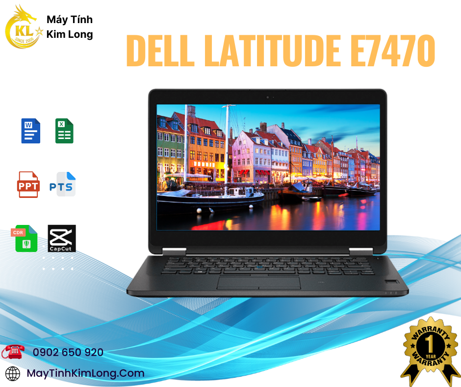 Laptop Dell Latitude E7470/I7-6600U/Ram 8GB/SSD 256GB/14 HD